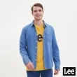 【Lee 官方旗艦】男裝 牛仔長袖襯衫 / 刺繡小LOGO 貼式口袋 淺藍洗水 標準版型(LL220365171)