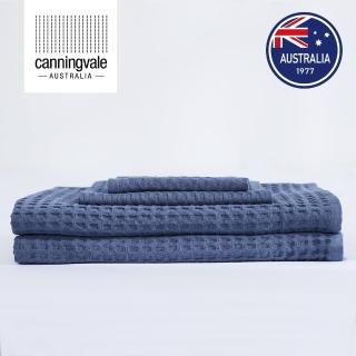 【canningvale】鬆餅毛巾4件組-多色任選-第一精品家居品牌親膚柔軟防過敏(方巾X1毛巾X1浴巾X2)