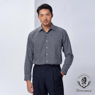 【BARONECE 百諾禮士】典雅造型長袖襯衫 黑白格(618457)