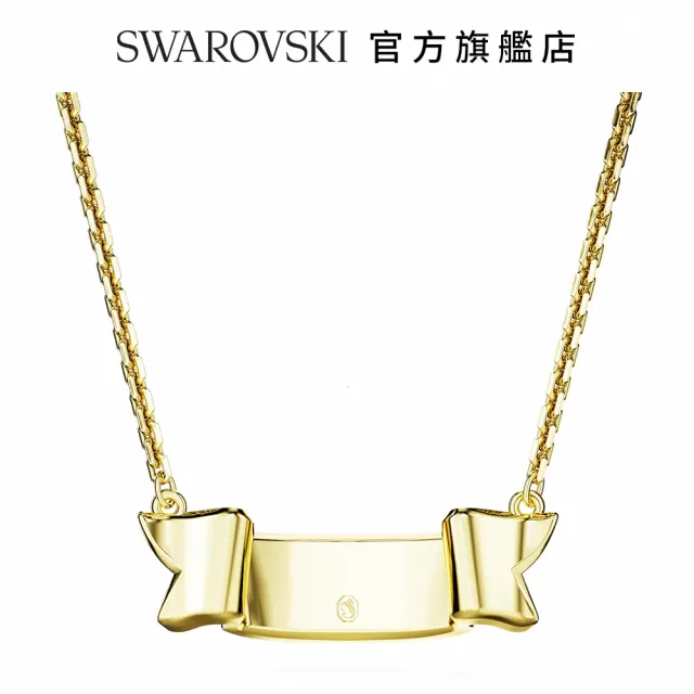 【SWAROVSKI 官方直營】Volta Love 項鏈白色  鍍金色色調 交換禮物