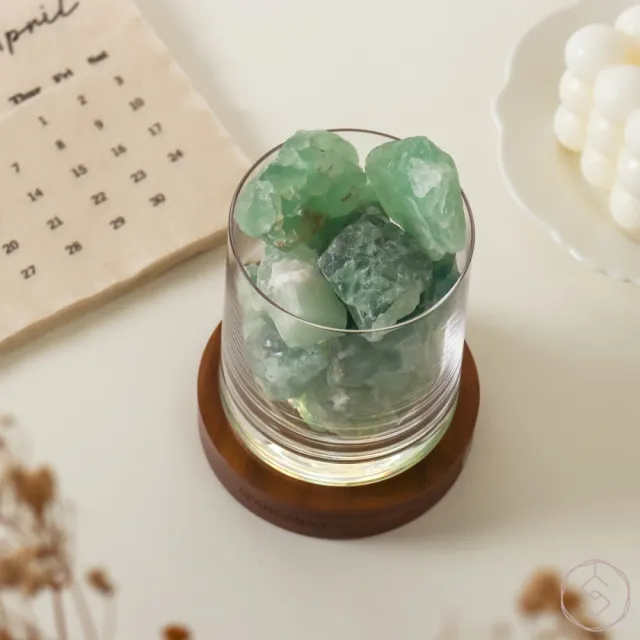 【SPANCONNY 飾品控】靈感寶庫 l 綠螢石 / 黑胡桃木燈座 l 水晶氣氛燈(桌燈/小夜燈/水晶燈)