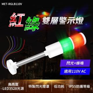 聲光警報器 探照燈 閃爍警示燈 聲光報警器 工作燈 LED警報燈 警報器 LED指示燈 訊號燈 RGLB110V