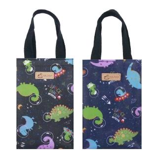 【uma hana】太空Dino隨身水瓶/冰霸杯防水的小提袋-2入組(水壺袋/冰霸杯袋/防水包)