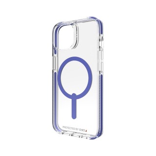 【Gear4】iPhone 14/14 Plus D3O Santa Cruz Snap 聖塔克魯茲磁吸 抗菌軍規防摔保護殼(透明紫框磁吸款)
