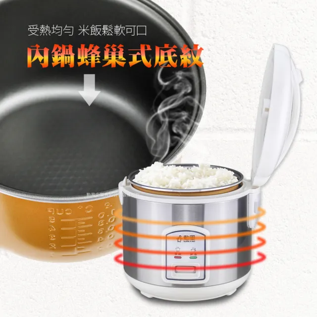 【勳風】3-5人份直熱式電子鍋-蒸煮兩用/蜂巢內鍋(NHF-K8834)