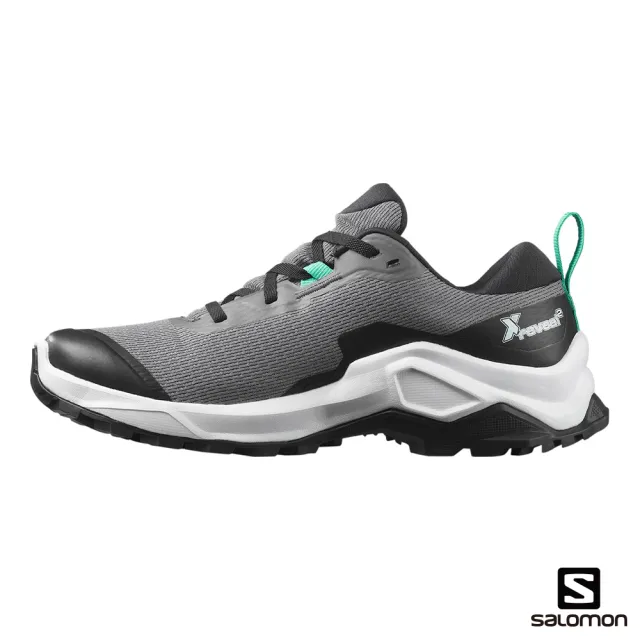 salomon官方直營】女X REVEAL 2 Goretex 低筒登山鞋(靜灰/黑/薄荷葉綠