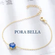 【Porabella】925純銀人造藍寶白寶鋯石手鍊 告白禮物 情人節禮物 送女友 銀飾 Bracelets