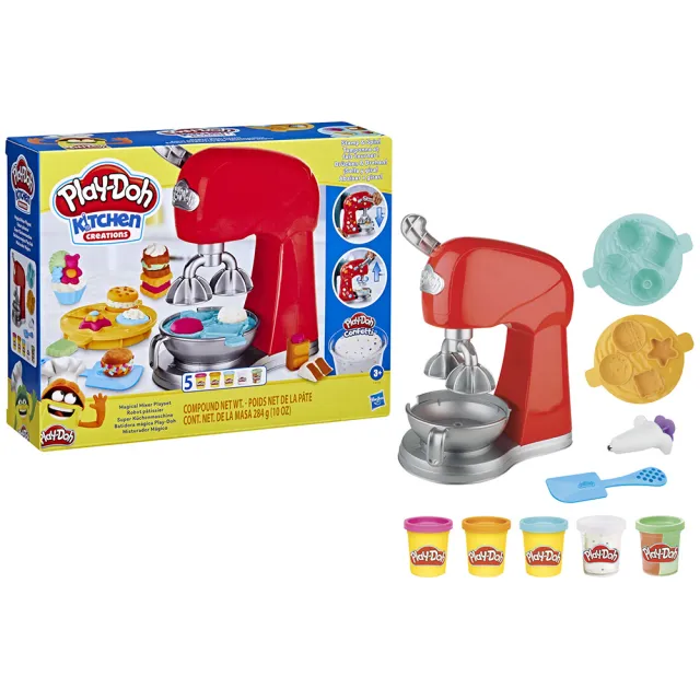 【PLAYDOH 培樂多】廚房系列-廚房系列神奇轉轉蛋糕遊戲組 F4718(兒童玩具/無毒黏土/廚房玩具/家家酒/禮物)