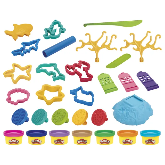 【PLAYDOH 培樂多】其他系列(創意小模具黏土遊戲組 UNDERWATER SET F7384)