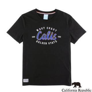 【California Republic】大布標CR小熊織標圓領純棉男TEE