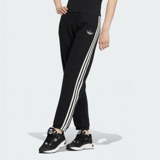 【adidas 愛迪達】長褲 女款 運動褲 三葉草 國際碼 黑 IC8125(L4553)