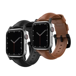 【VOYAGE】Apple Watch 42/44/45/49mm專用-義大利經典植鞣牛皮錶帶(Apple Watch1-8代&SE&Ultra 全系列適用)
