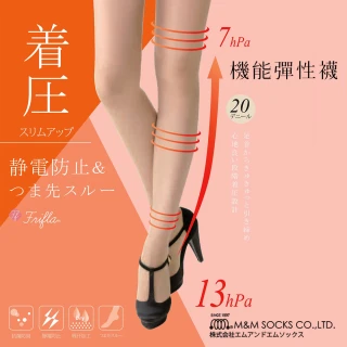 【M＆M日本職人】日本製 機能絲襪 壓力襪 防靜脈曲張(秋冬穿搭 辦公室OL 櫃姐 空姐愛用)