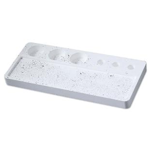 【YOLE 悠樂居】浴室矽藻土吸水防黴速乾牙刷漱口杯墊-水磨石(1入)