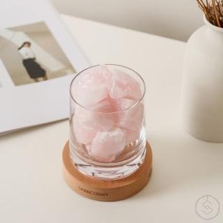 【SPANCONNY 飾品控】魅力人緣 l 粉水晶 / 櫸木燈座 l 水晶氣氛燈(桌燈/小夜燈/水晶燈)
