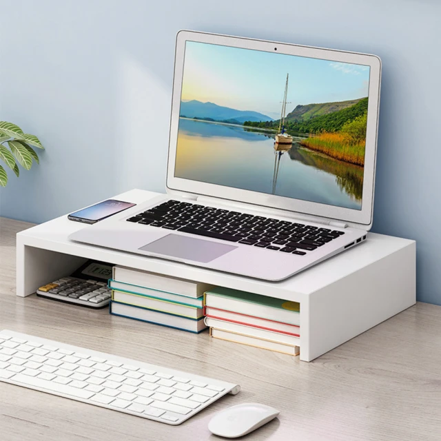 單層增高架 電腦螢幕架 鍵盤收納架 書桌架(桌上螢幕架 鍵盤架 桌上收納)