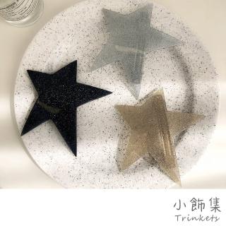【小飾集】金蔥髮夾 五角星髮夾/韓國設計炫酷個性金蔥五角星髮夾 彈簧夾(3色任選)