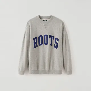 【Roots】Roots 女裝- 運動派對系列 品牌LOGO圓領上衣(灰色)