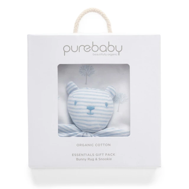 Purebaby 澳洲有機棉 嬰兒棉毯禮盒(新生兒 禮盒 棉毯 安撫巾)