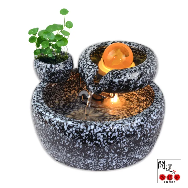 【開運方程式】鶯歌陶瓷流水聚寶盆石紋升級閃花釉料(入厝禮l客廳招財擺件l玄關風水擺設l新居開業送禮)