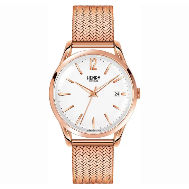 【HENRY LONDON】英國品牌 經典復古 真皮/米蘭帶手錶 男女錶 母親節(共11款)