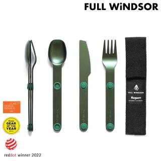 【Full Windsor】Magware 磁性餐具三件組 MAG-SS-GRN / 綠(叉 刀 匙 鋁合金 露營炊具)