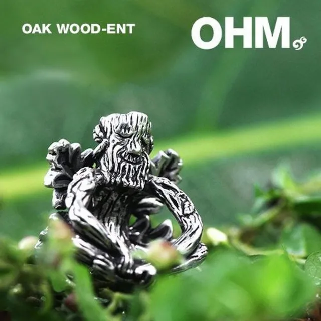 【OHM Beads】Oak Wood-ent(歐姆串珠;銀墜珠;925純銀)