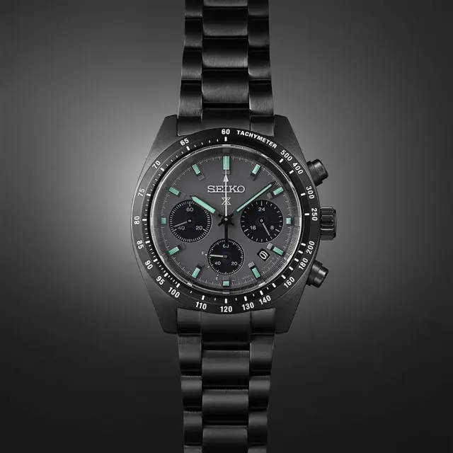 【SEIKO 精工】Prospex SPEEDTIMER 黑潮夜視 太陽能三眼計時錶 618年中慶 推薦(SSC917P1/V192-0AF0SD)