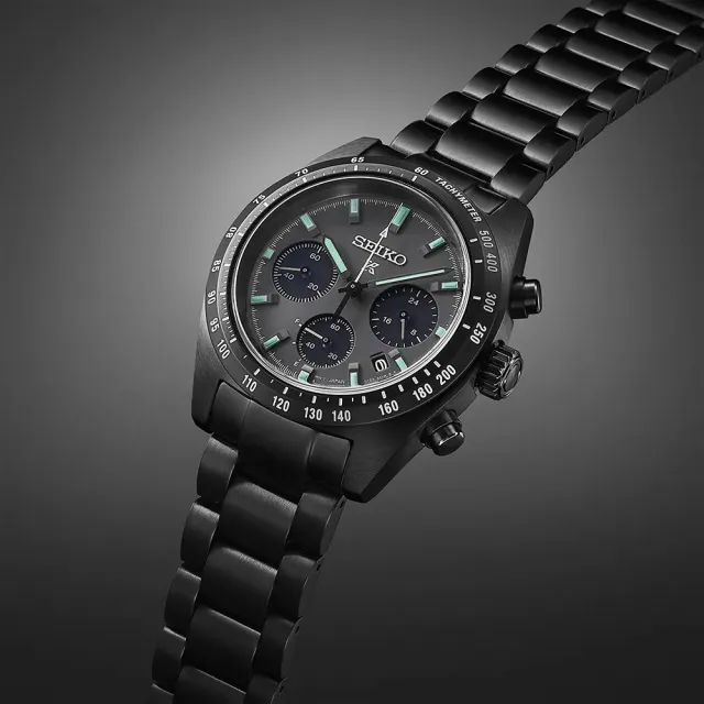 【SEIKO 精工】Prospex SPEEDTIMER 黑潮夜視 太陽能三眼計時錶 618年中慶 推薦(SSC917P1/V192-0AF0SD)