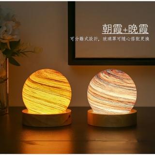 【SKYOCEAN】LED三色溫充電式星球智慧觸控拍拍小夜燈 USB充電式 三色溫無段式調光 夢幻彩虹星空床頭檯燈