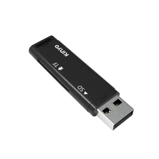 【KINYO】USB2.0 SD/TF記憶卡機迷你雙槽讀卡機(相機/行車紀錄器/手機 KCR-218)