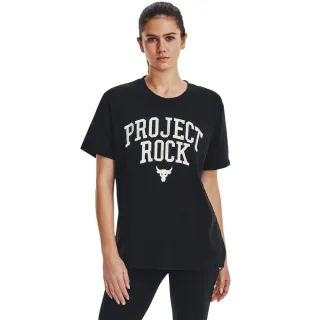 【UNDER ARMOUR】UA 女 巨石強森 Project Rock Hwt 短袖 T-Shirt _1377449-001(黑色)