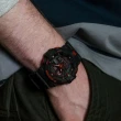 【CASIO 卡西歐】卡西歐 G-SHOCK 火焰紅黑雙顯手錶 GA-700BNR-1A