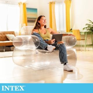 【INTEX 原廠公司貨】清澈透明充氣沙發/充氣扶手椅(66502NP)