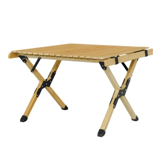 【RICHOME】TUMAZ-折疊桌/蛋捲桌/露營桌/戶外桌(環保天然楠竹材質)