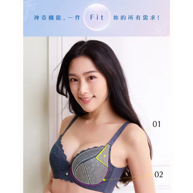 【MX 摩奇】GOOD FIT系列 B-C罩杯內衣 ZB4614L4(藕霧粉)