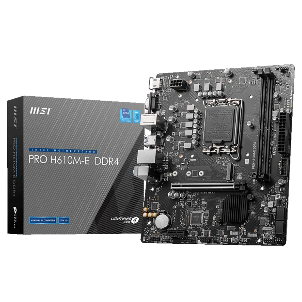 【Intel 英特爾】Intel Core i5-12400F CPU+微星 H610M-E 主機板+金士頓 NV2 1TB M.2(六核心超值組合包)