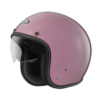 【ZEUS】速-ZS-388 素色 半罩式安全帽 內藏墨鏡(法國粉紅)