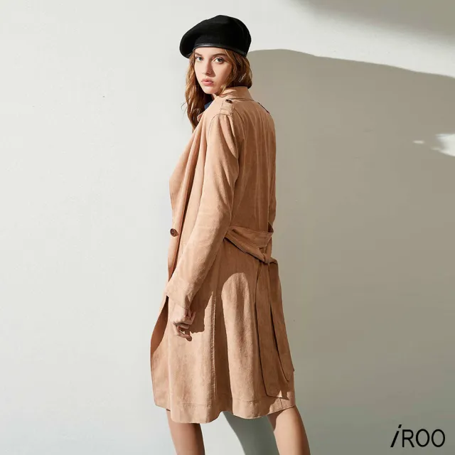 【iROO】人造麂皮風衣外套