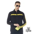 【Lynx Golf】首爾高桿風格！男款防風防潑水內刷毛保暖後背配布剪裁LOGO字樣無袖背心(二色)