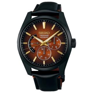 【SEIKO 精工】PRESAGE 限量歌舞伎新銳機械錶-咖啡x黑/40.2mm 雙12限定(SPB329J1/6R21-01J0R)