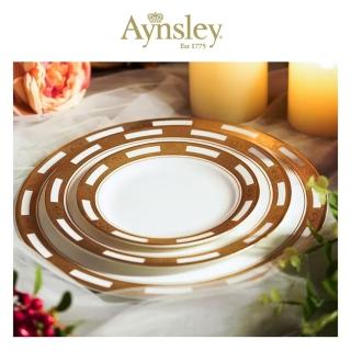 【英國Aynsley】女王系列 骨瓷真金浮雕餐盤 禮盒 27cm 喬遷禮 入厝禮 母親節