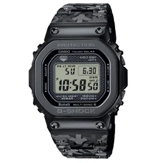 【CASIO 卡西歐】G-SHOCK 40週年限定電波藍牙太陽能電力全金屬塗鴉藝術家Eric Haze合作錶款GMW-B5000EH-1