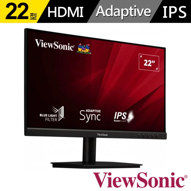 【ViewSonic 優派】VA2209-MH 22型 IPS 護眼電腦螢幕(內建喇叭)