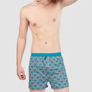 【sloggi Men】PALM TREE棕櫚假期系列寬鬆平口褲 M-XXL(蔚藍)