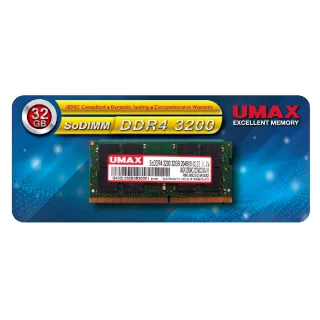 【UMAX】DDR4 3200 32GB 筆記型記憶體(2048x8)