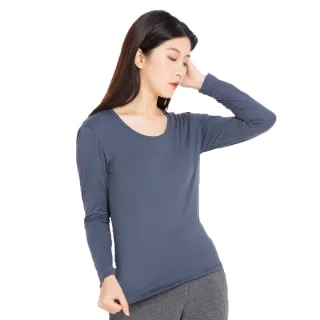 【HENIS】H-TECH 女款刷毛機能保暖衣-圓領-2件組(5色任選/經典圓領/發熱衣)