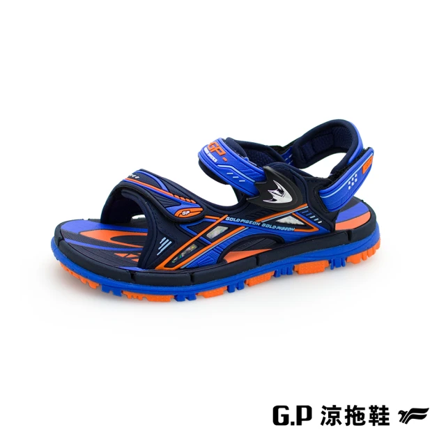 G.P 兒童休閒磁扣兩用涼拖鞋G2302B-藍色(SIZE:31-35 共三色)