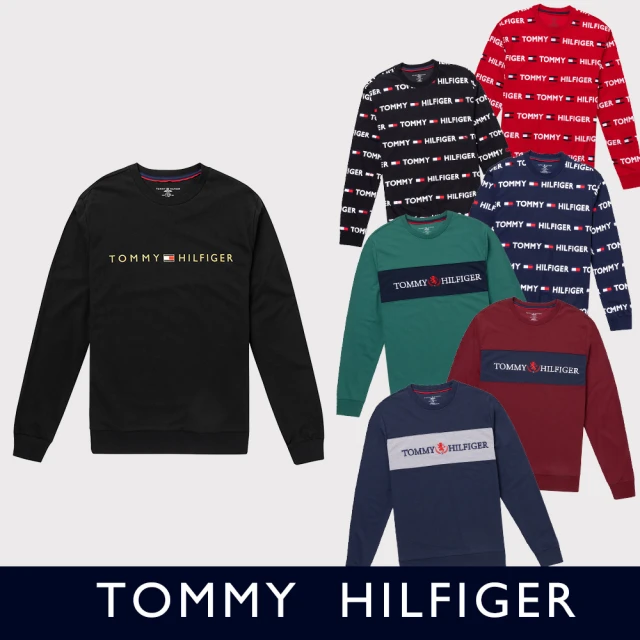 Tommy Hilfiger TOMMY 經典文字LOGO圖案大學T恤 上衣-多色組合(可搭情侶款/平輸品/)