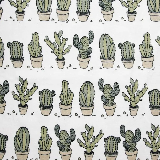 【Sleep No More】100% 有機棉兒童圓領持長袖上衣-仙人掌